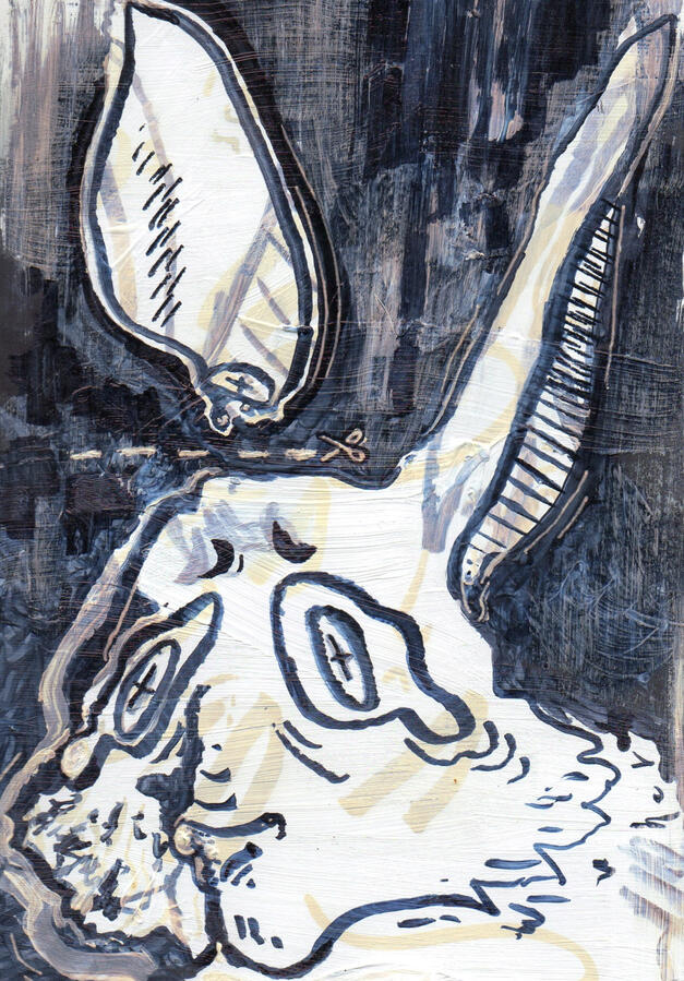 "rabbit", 2021 | acrylic marker