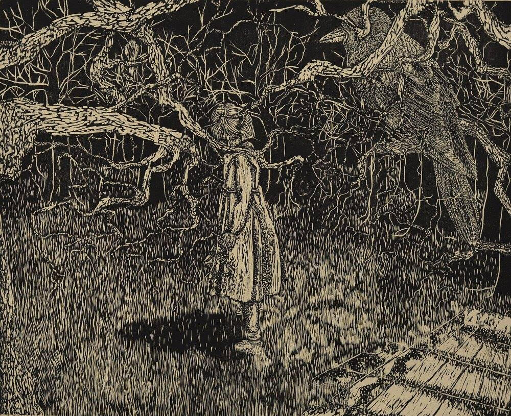 "what once was", 2014 | woodcut