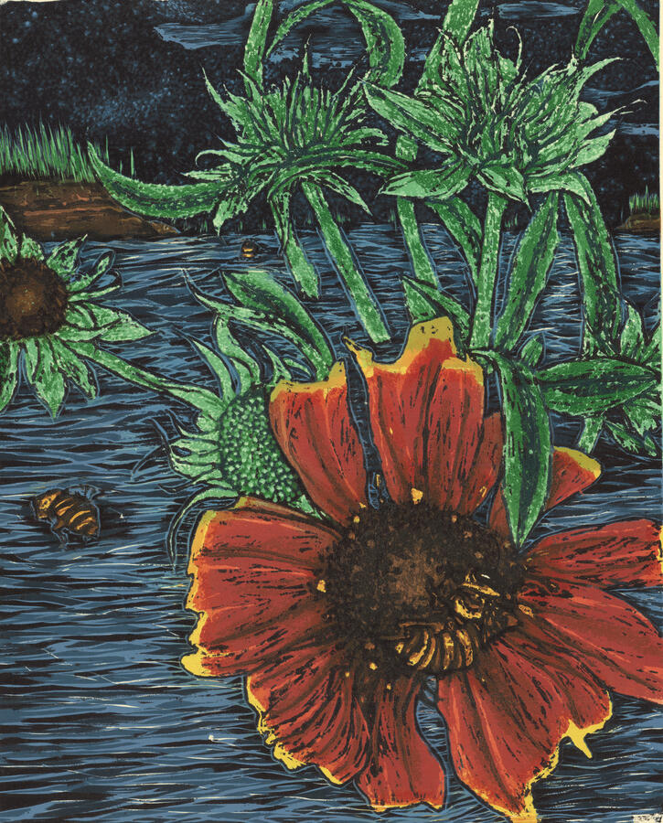 "judgement", 2013 | woodcut